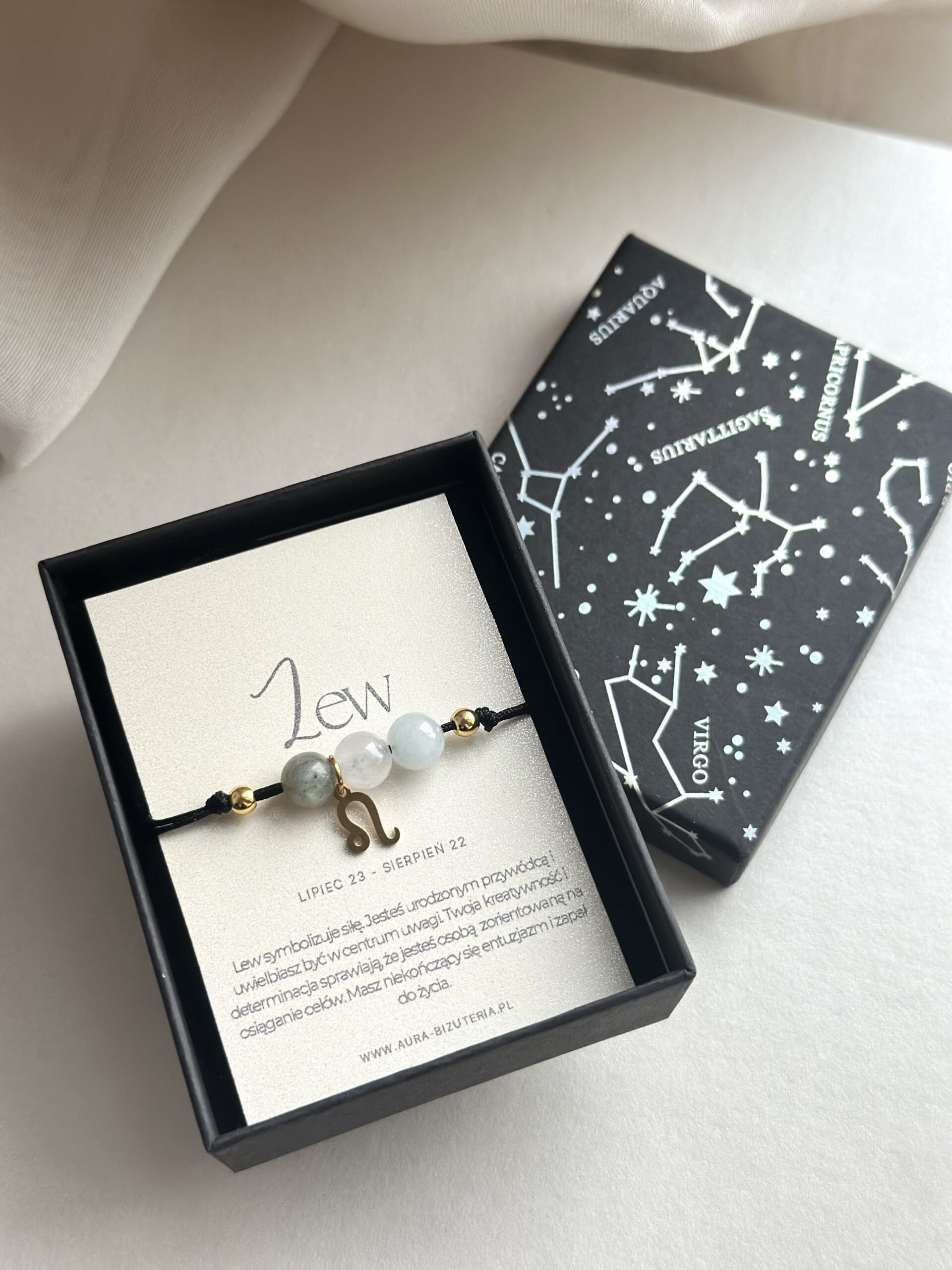 Bransoletka ze znakiem zodiaku Lew