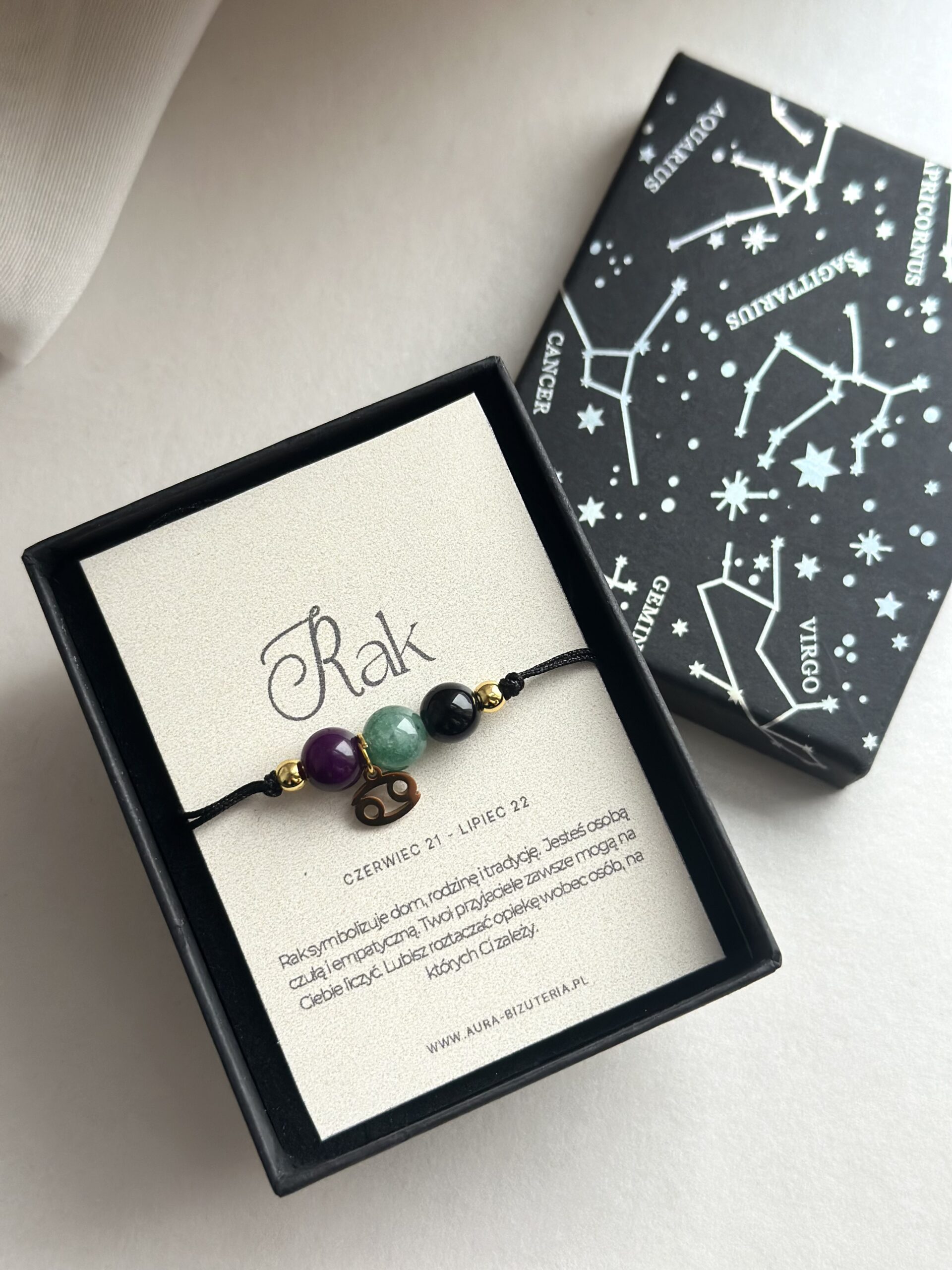 Bransoletka ze znakiem zodiaku Rak - obrazek 2