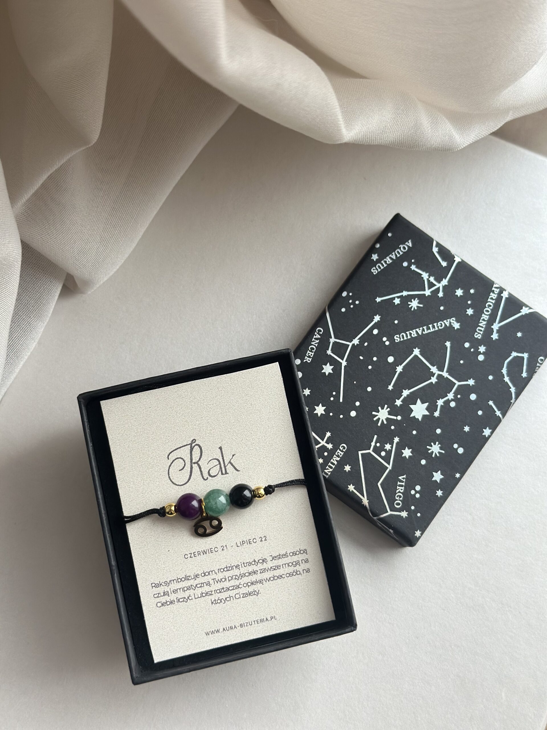 Bransoletka ze znakiem zodiaku Rak - obrazek 3