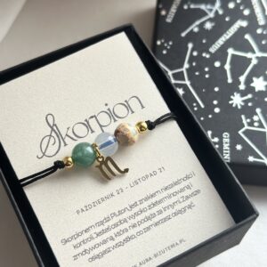 Bransoletka ze znakiem zodiaku Skorpion