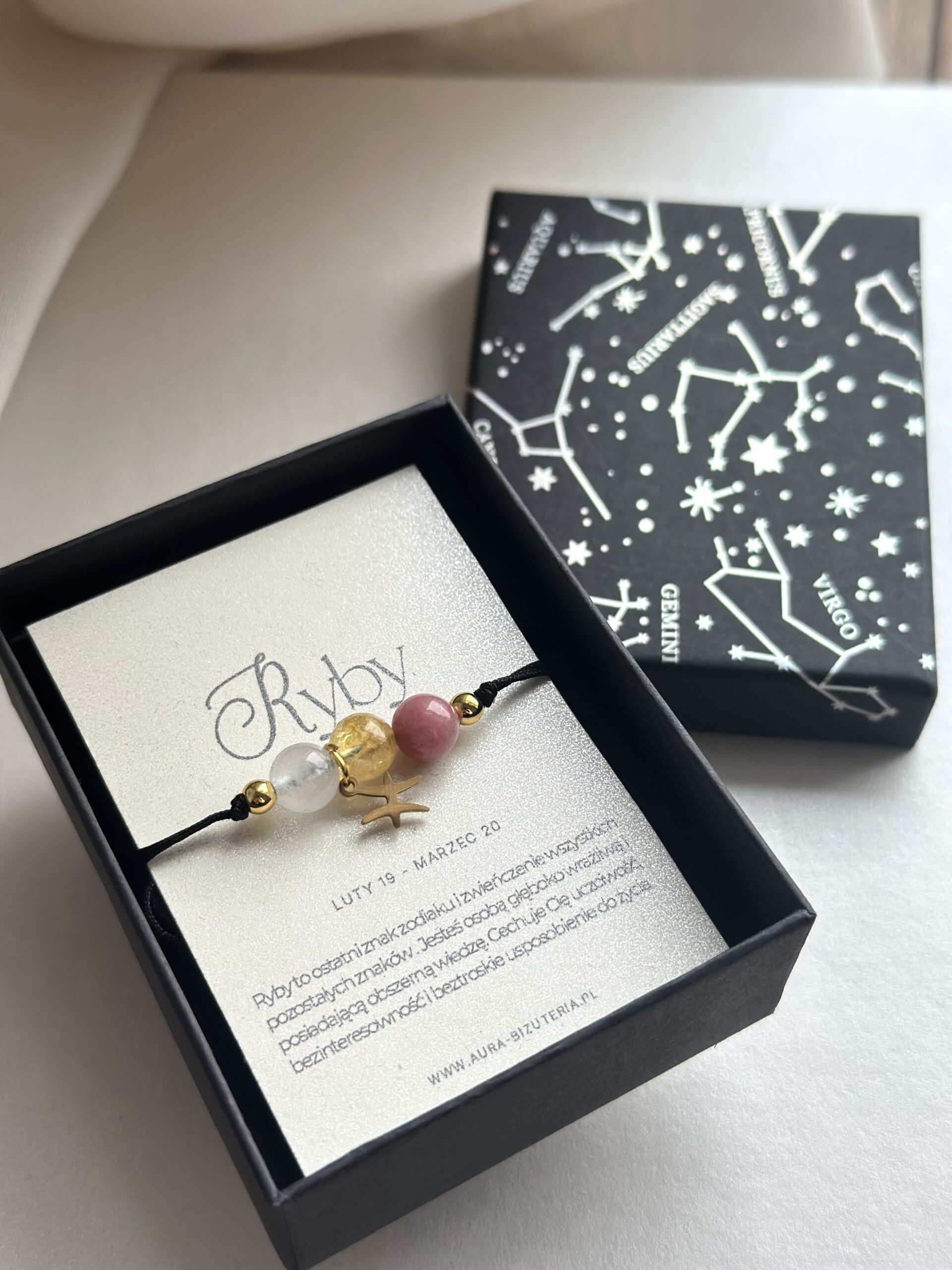 Bransoletka ze znakiem zodiaku Ryby - obrazek 2