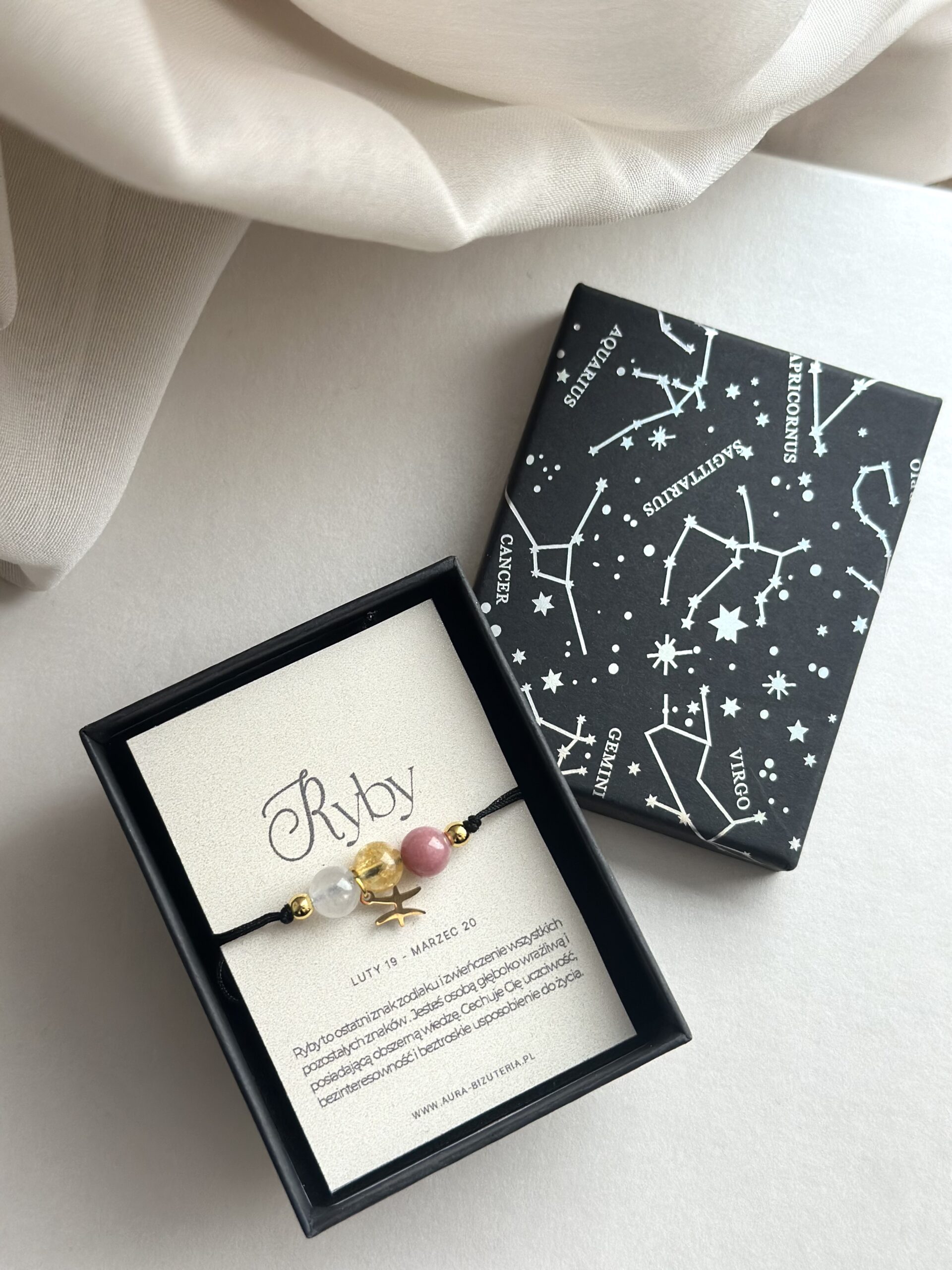 Bransoletka ze znakiem zodiaku Ryby - obrazek 3