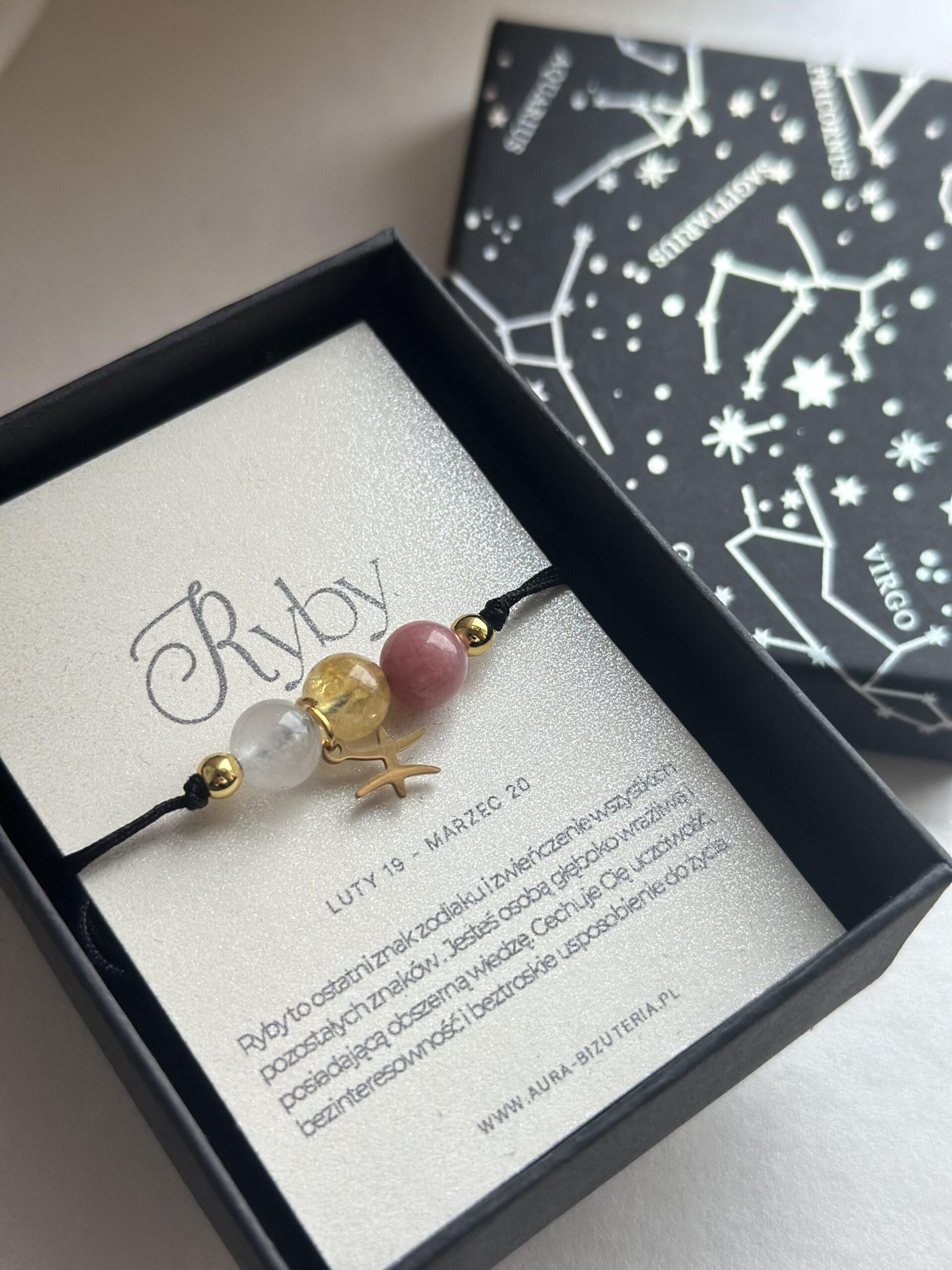 Bransoletka ze znakiem zodiaku Ryby